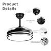 IRALAN  Modern and simple Electric fan home invisible ceiling led light fan Lamps for room living room dining room study