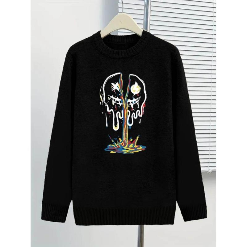 

Men Women Essential Sweater, Regular Fit, Solid Color, Daily XXL чёрный