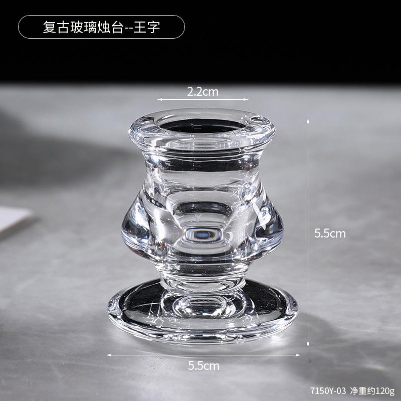 Nordic Simple Crystal Glass Candlesticks Are for Table Weddings Light Luxury Romantic Atmosphere Decorations Photo Props