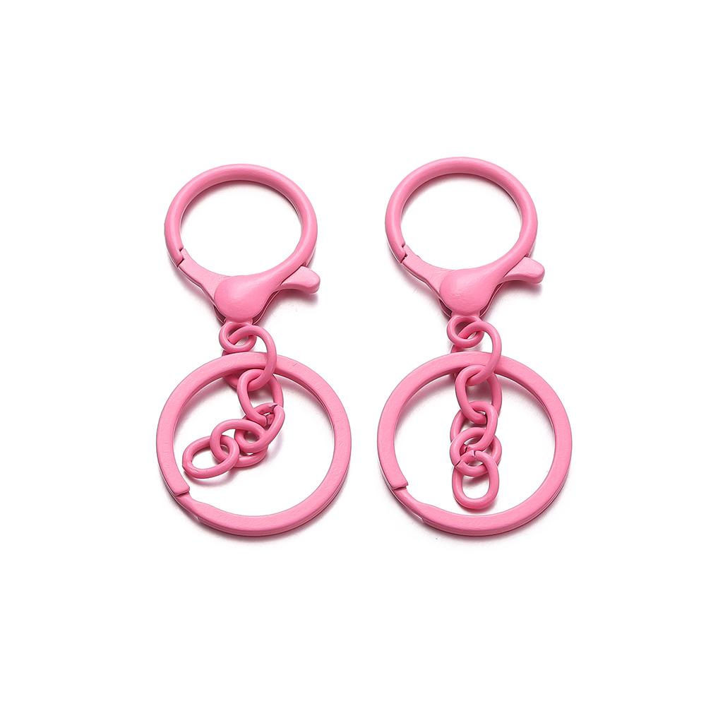 5Pcs/Lot Colorful 30mm Keyring Lobster Clasp Hook Connectors for DIY Keychain Connector Key Ring Jewelry Making Accessories