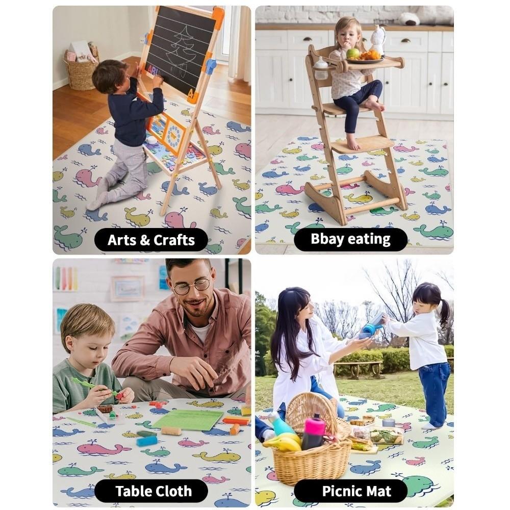Portable Non-Slip Mat Large Size Children's Play Mat Waterproof Floor Mat Baby Feeding Time
