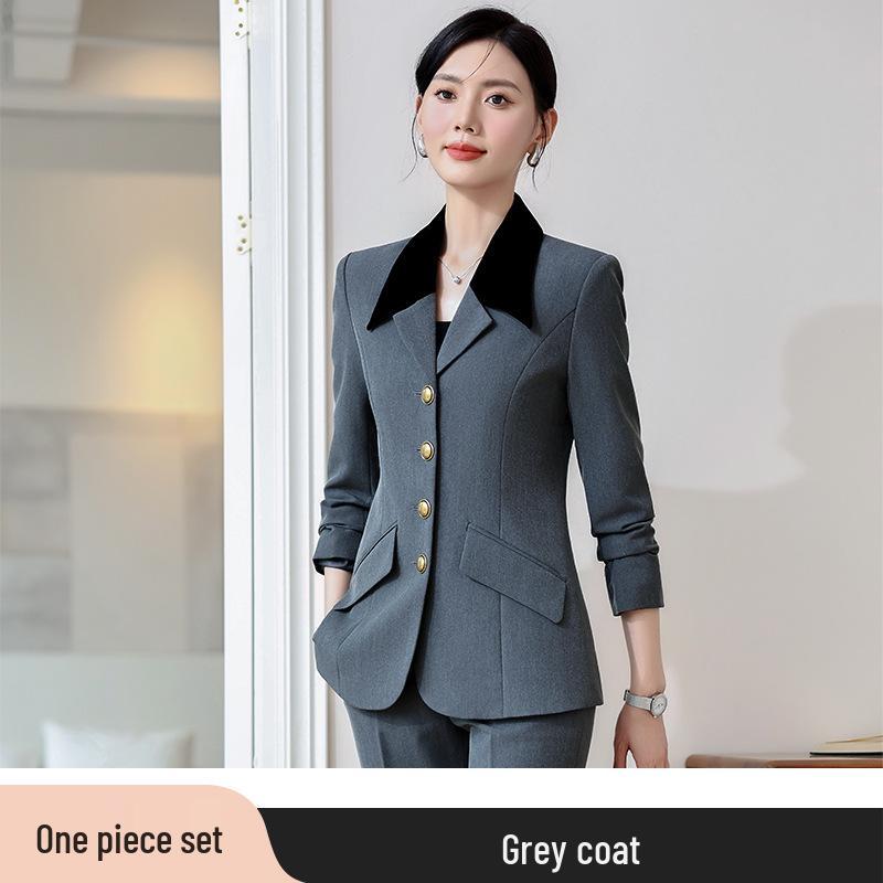 Autumn/Winter Elegant Two-Piece Casual Suit - High-Sense Blazer Jacket with Chic Style