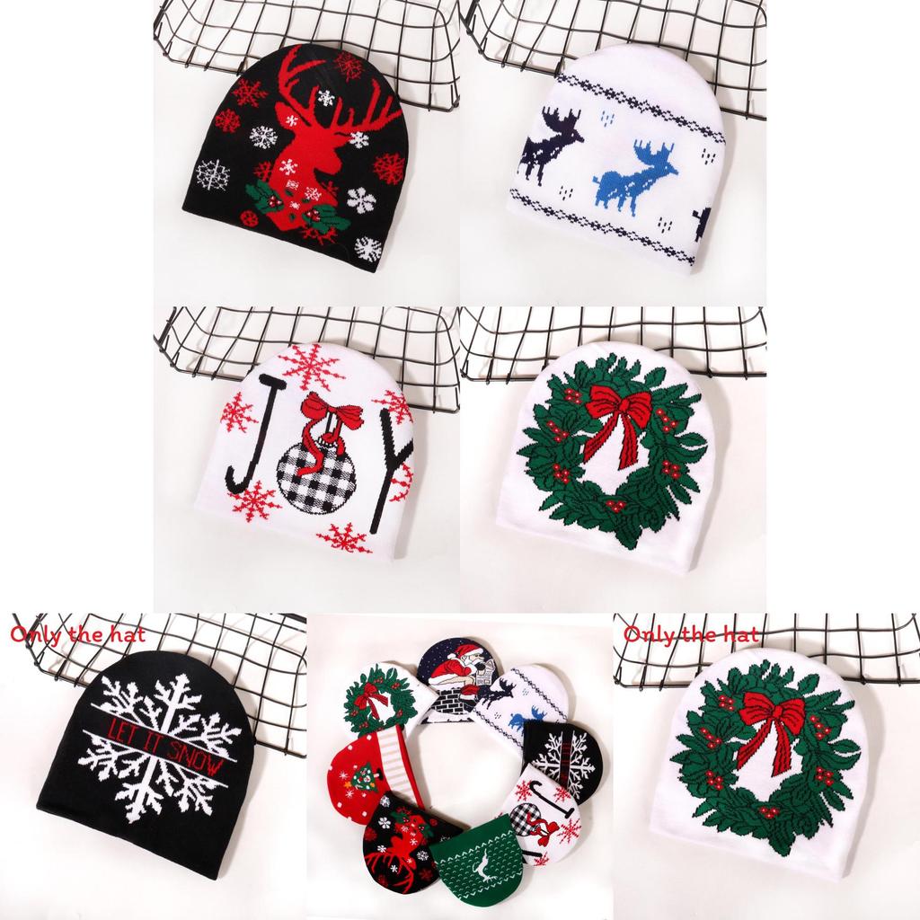 Christmas Knit Hat With Snowflake Pattern And Warmth For Winter Holiday Festivities
