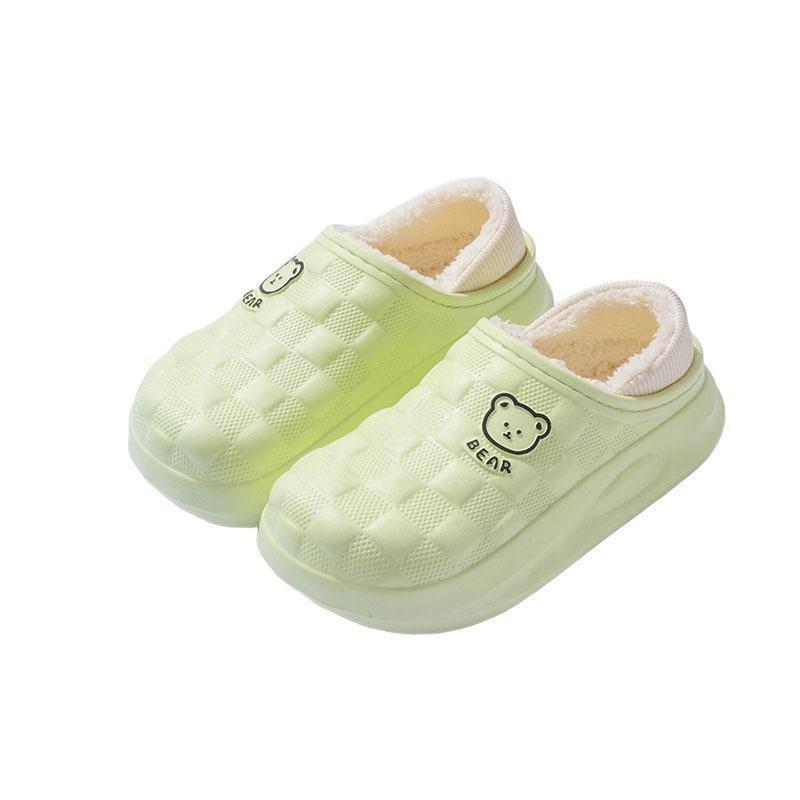 Waterproof cotton slipper bag and autumn and winter new thick-soled non-slip indoor home winter cotton shoes women's confinement shoes