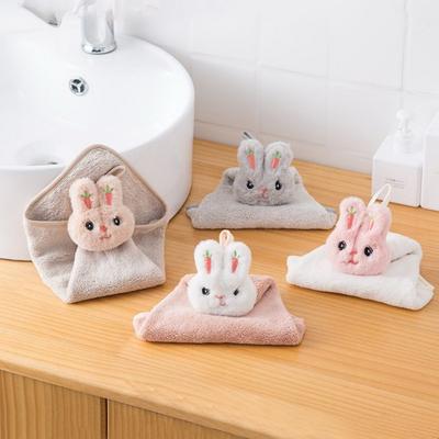 Ręcznik do suszenia Szybkie czyszczenie chemiczne, niestrzępiąca się Urocza, kuchenna ściereczka do kąpieli z królikiem z kreskówek dla hoteli