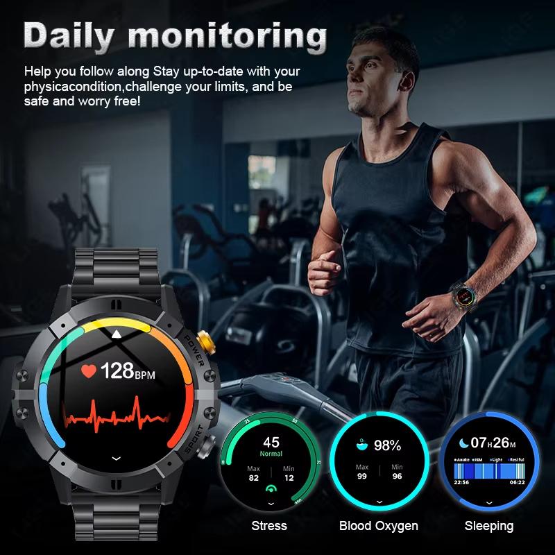 2025 New Outdoor Man's Smart Watch Bluetooth Call Smartwatch Fitness Tracker Clock IP68 Waterproof Watches Woman for IOS Android