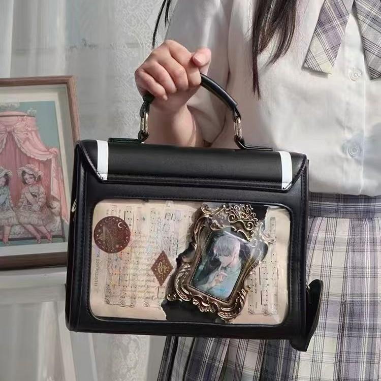Portable messenger bag transparent versatile women's bag