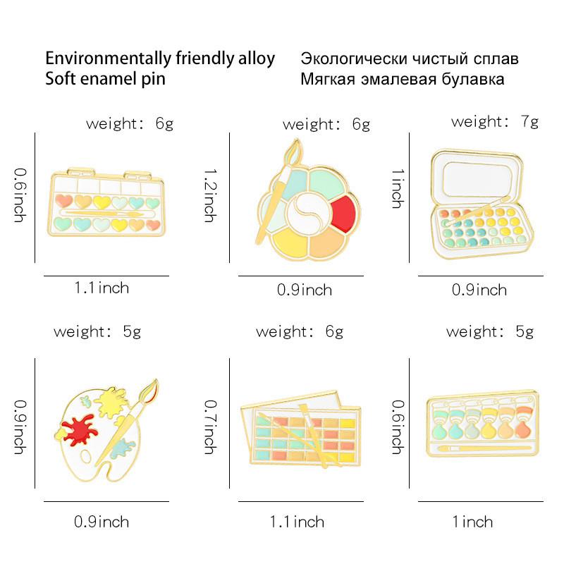 Unique Geometric Design Alloy Brooch Palette Pin Fashionable Clothing Accessory