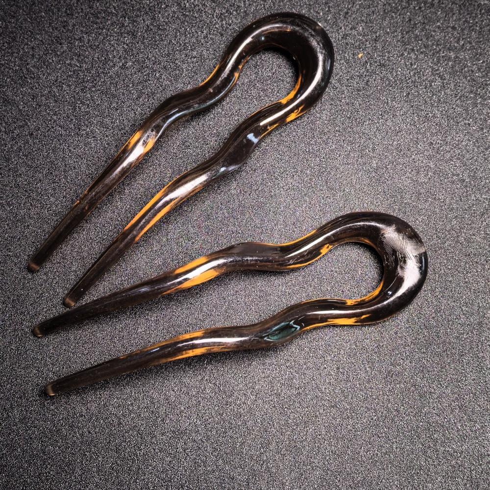 2PC 2025 New U Shaped Hair Stick Vintage French Hair Pin Women Acetate Hair Accessories DIY Retro Hairstyle Tool New Hair Clips