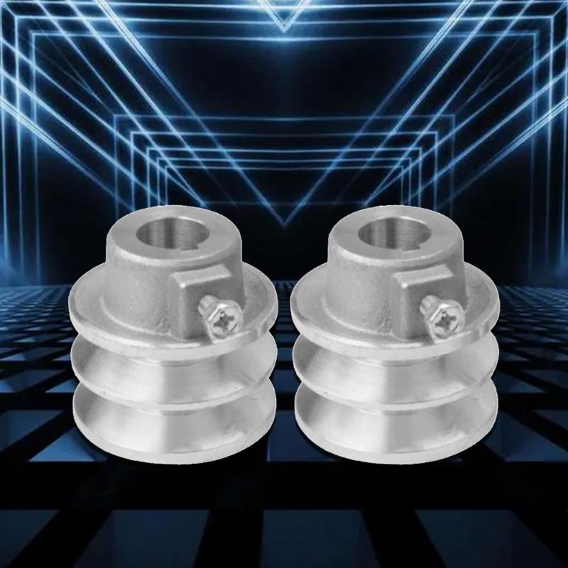 Easy Installation Belt Pulley Double Grooves Pulley A Belt for 168F 170F 7HP Replacement Engine Pulley 19mm/20mm Bore