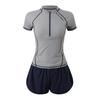 Swimsuit women's split large size fat mm50kg women's two-piece set high waist conservative sports slightly fat girls swimsuit