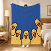 Duck Animal Wall Art Throw 240G Flannel Blanket, Suitable For Sofas, Beds, Offices,  Exquisite Gift Blankets