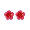 Pinkdudu Vintage Exaggerated Large Flower Zinc Alloy Dripped Glaze Earrings Fashion Trendy Stud Earrings Women PD2253