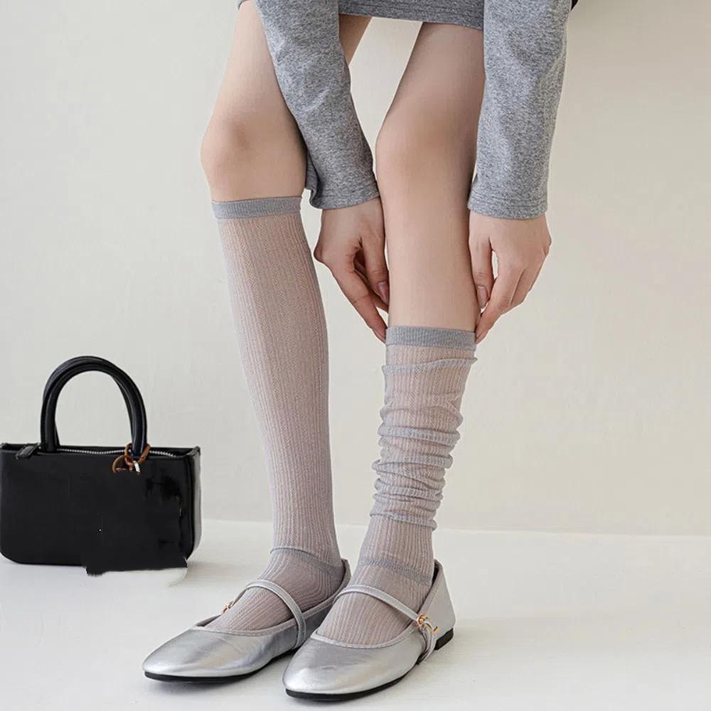 Ultra-thin Calf Long Socks Lolita High Tube Stocking Comfortable Mid-tube Stocking  Lady Girls