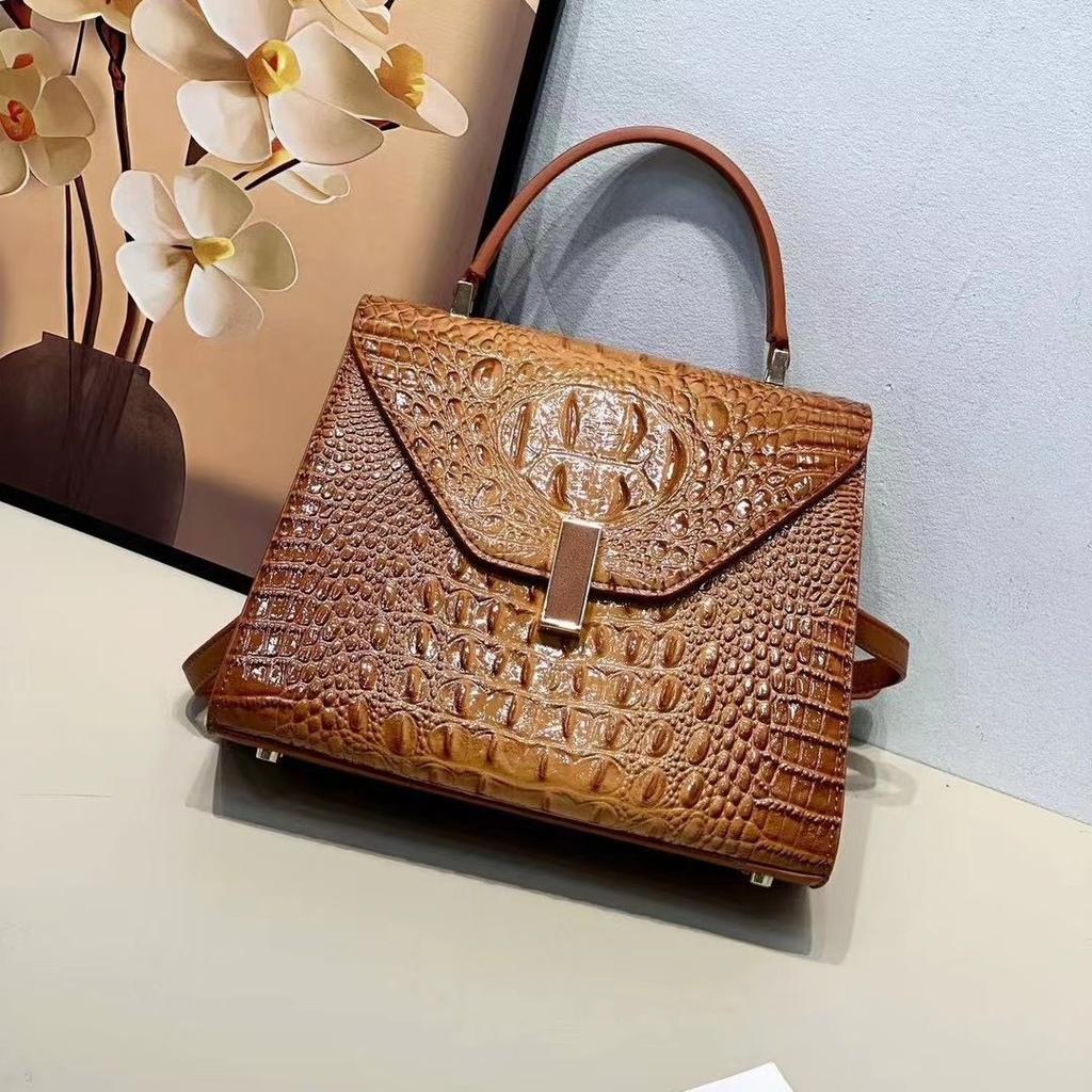 Borsa Casual da Donna con Fantasia Coccodrillo Borsa Quadrata Piccola Portatile Borsa a Tracolla Versatile Borsa a Spalla