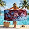 West Ham United Fußball Strandtuch Weiches Mikrofaser Sommerhandtuch Schnelltrocknend Saugfähiges Handtuch für Strand Schwimmbad Reisen