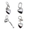 Stylish Love Heart Keychain Eye Catching Key Chain Bag Charm Decorations Fashionable Metal Pendant for Backpacks