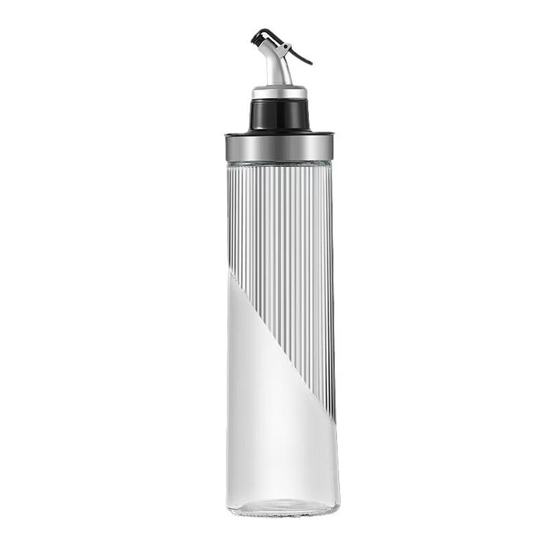 Ruhan Non-Drip Vertical Stripe Glass Oil & Sauce Bottles Set
