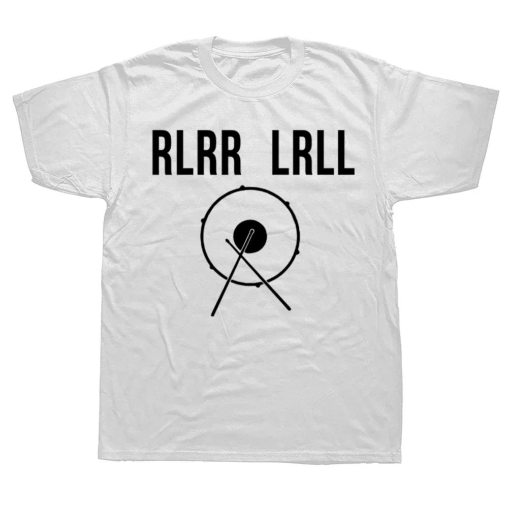 RLRR LRLL Drummer TSHIRT Drum Band Music Novelty Funny Birthday Gift Present Summer Drumming Player T Shirt Hip Hop S