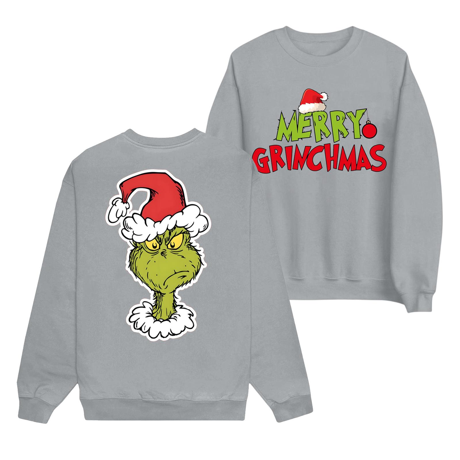 

Женская мода повседневный принт повседневный длинный рукав круглый вырез толстовка топ M