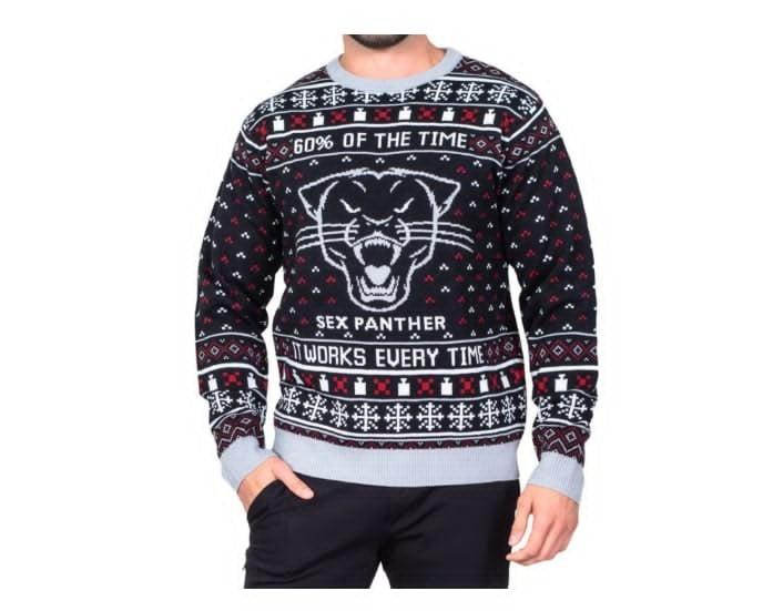 Sex Panther Black Ugly Christmas Sweater  Size S5XL Unisex T-Shirt L