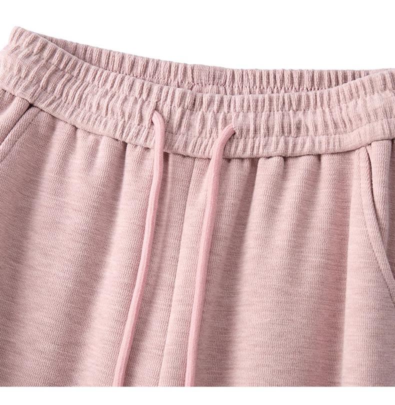 Women's Khaki Woolen Wide Leg Pants - Autumn/Winter 2024 Slimming Fleece-Lined Drapey Pants