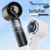 100-Speed Rechargeable Handheld Turbo Fan with Digital Display for Outdoor Use