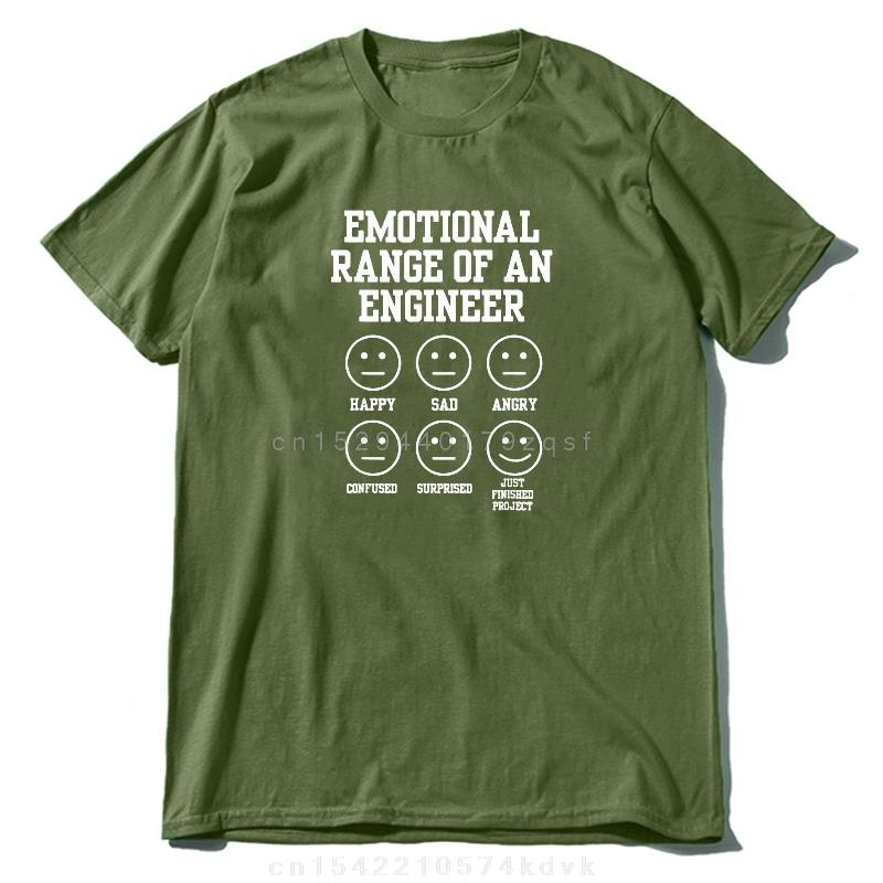 

Эмоциональный диапазон инженера Забавные инженерные лица Футболка S-3XL 4XL