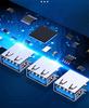 4-Port USB 3.0 Hub Aluminum Alloy Universal Gray