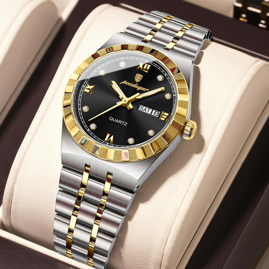 Top Brand Luxury Ultra-thin Men's Watch Diamond-encrusted Waterproof Luminous Quartz Watch