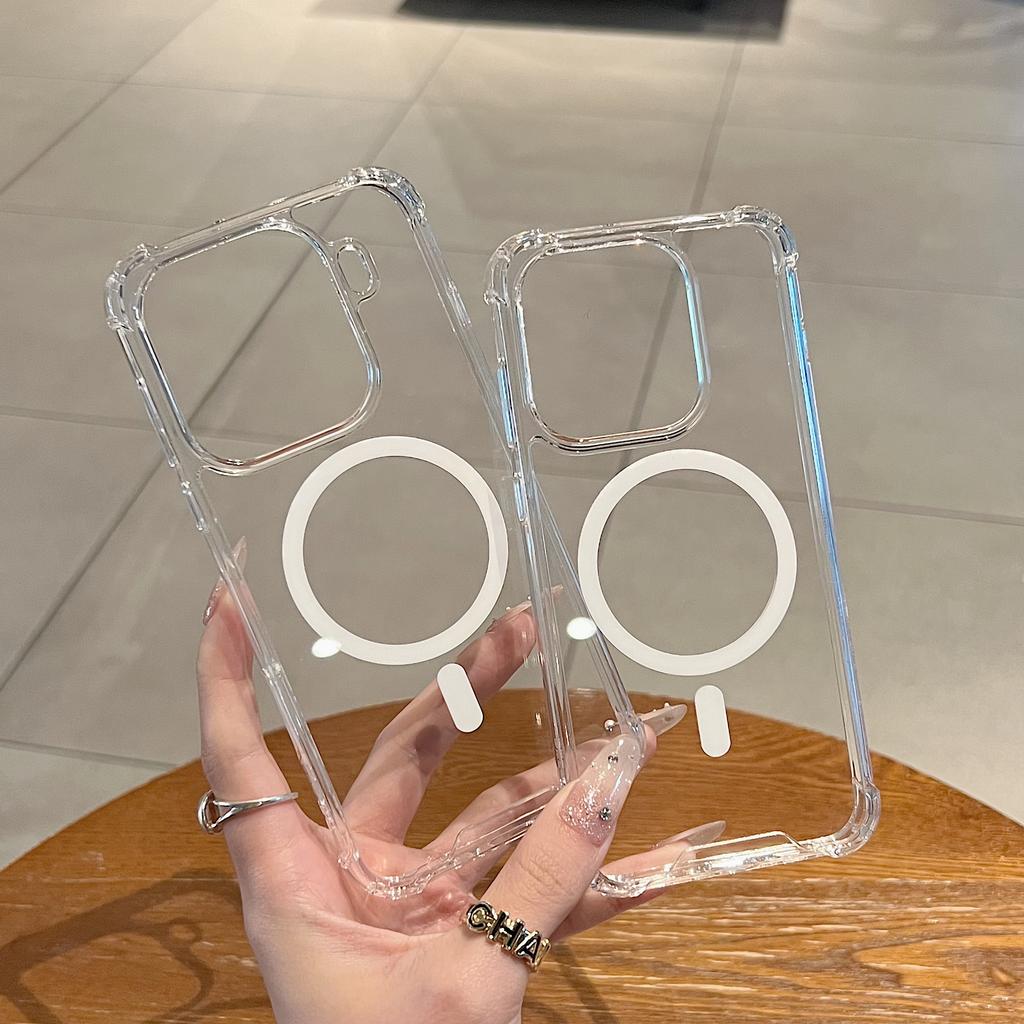 Crystal Clear Transparent Hard Phone Case for Oppo Find X9 X8 Pro Soft Bumper Anti Drop Wireless Charger Protection Cover Funda