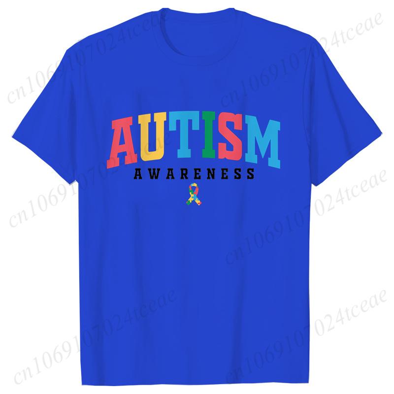 Autism Awareness T-shirts for Women Clothing Retro Autism Awareness Month Shirts Female T-Shirt Harajuku Graphic Y2k Tops
