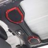 Red For Jeep Wrangler JL 18+ Inner Top Roof Audio Speaker Ring Frame Cover Trim
