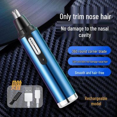 USB Rechargeable Electric Nose Hair Trimmer for Men - Efficient Shaving and Removal