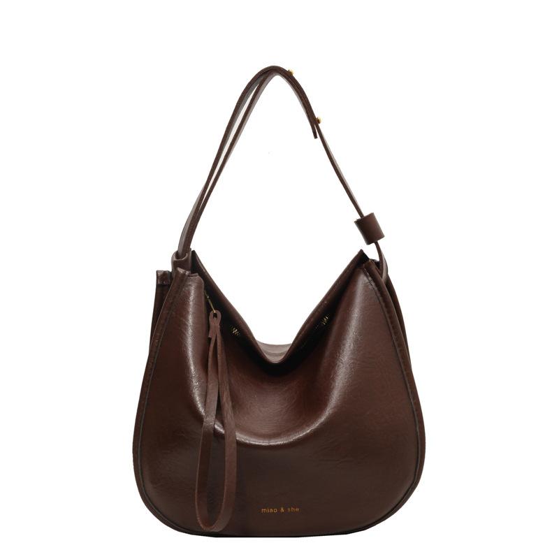 

Сумка Женская Новая Вместительная Сумка-тоут Под Мышку Сумка-мессенджер темно-коричневого