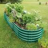 8x3x1.5ft Galvanized Raised Garden Bed 18 Tall Metal Raised Beds for Gardening Large Planters Boxes for Outdoor Plants Vegetabl