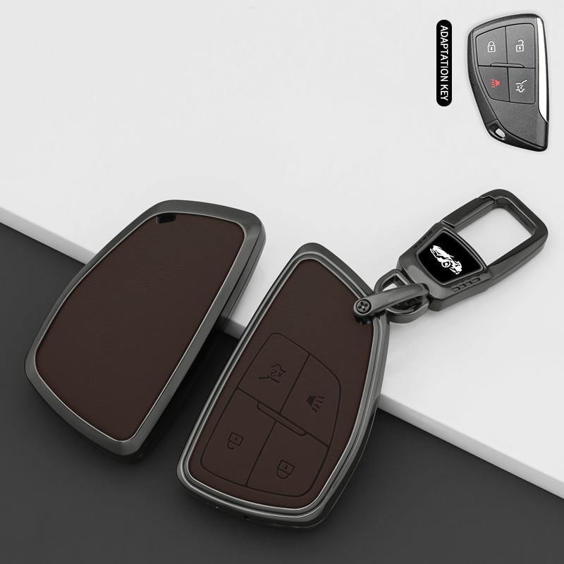 Leather Car Key Case for Chevrolet Tahoe Suburban for GMC Yukon for Buick S Plus Avenir