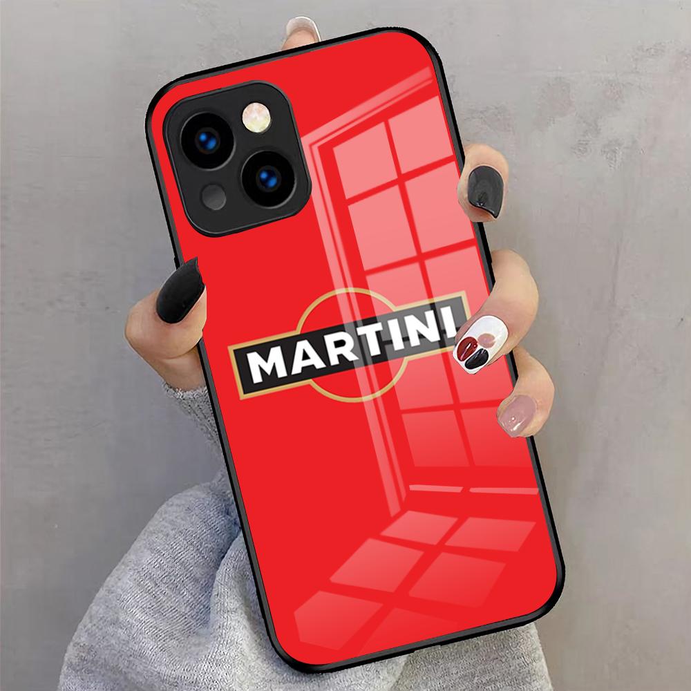 Racing M-Martini-ES Handyhülle Für IPhone 17 Pro Max 16 15 14 Pro Max 13 11 X Xs Xr 8 7Plus Glasabdeckung