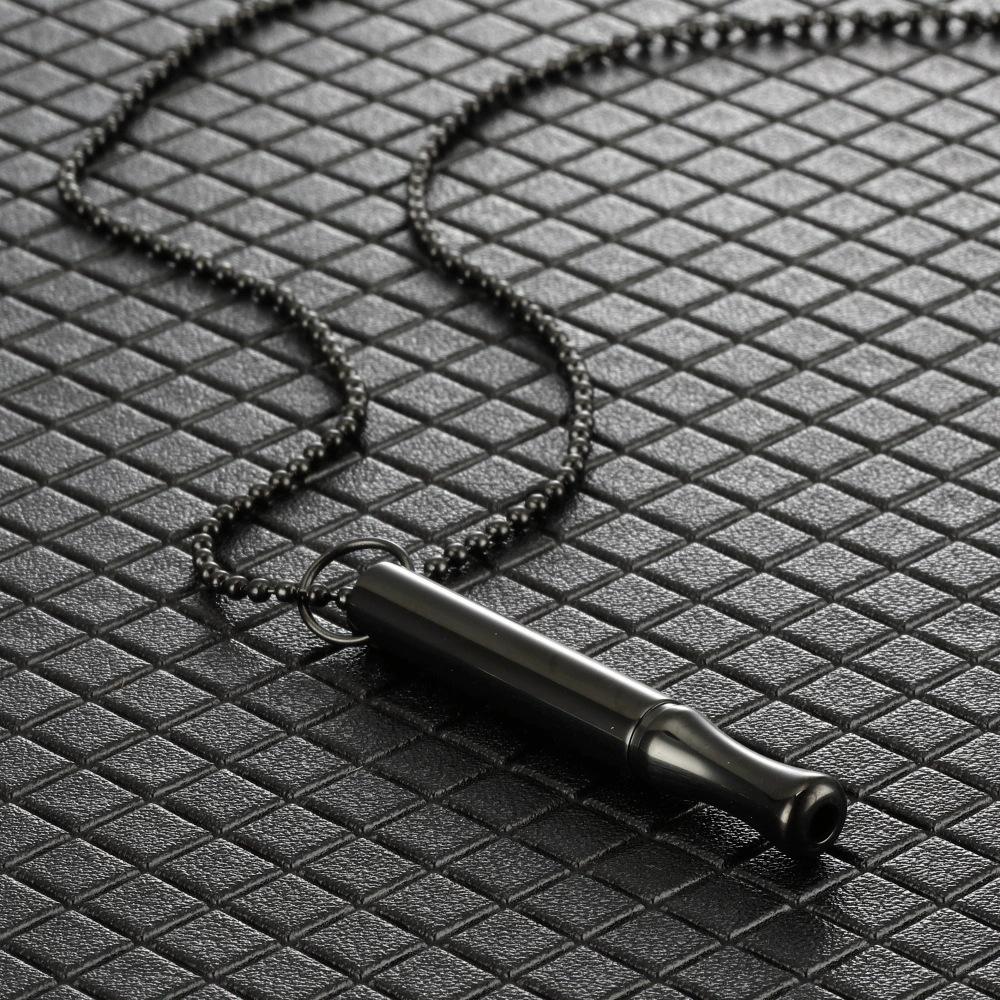 Meditation Regulates Breathing to Decompress Men and Women Small Waist Round Tube Whistle Pendant