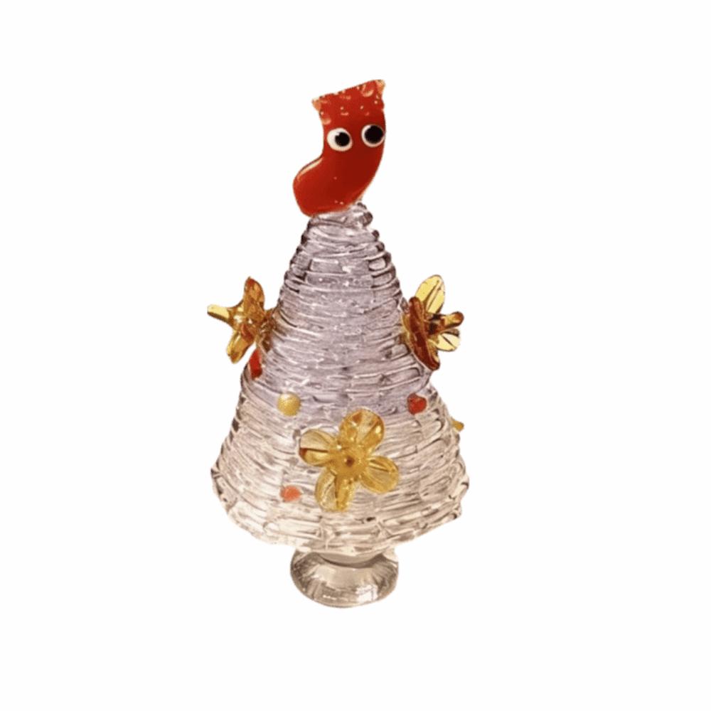 Home Decor Christmas Tree Figurines Brushed Glass Christmas Decoration Crystal Christmas Tree Gift