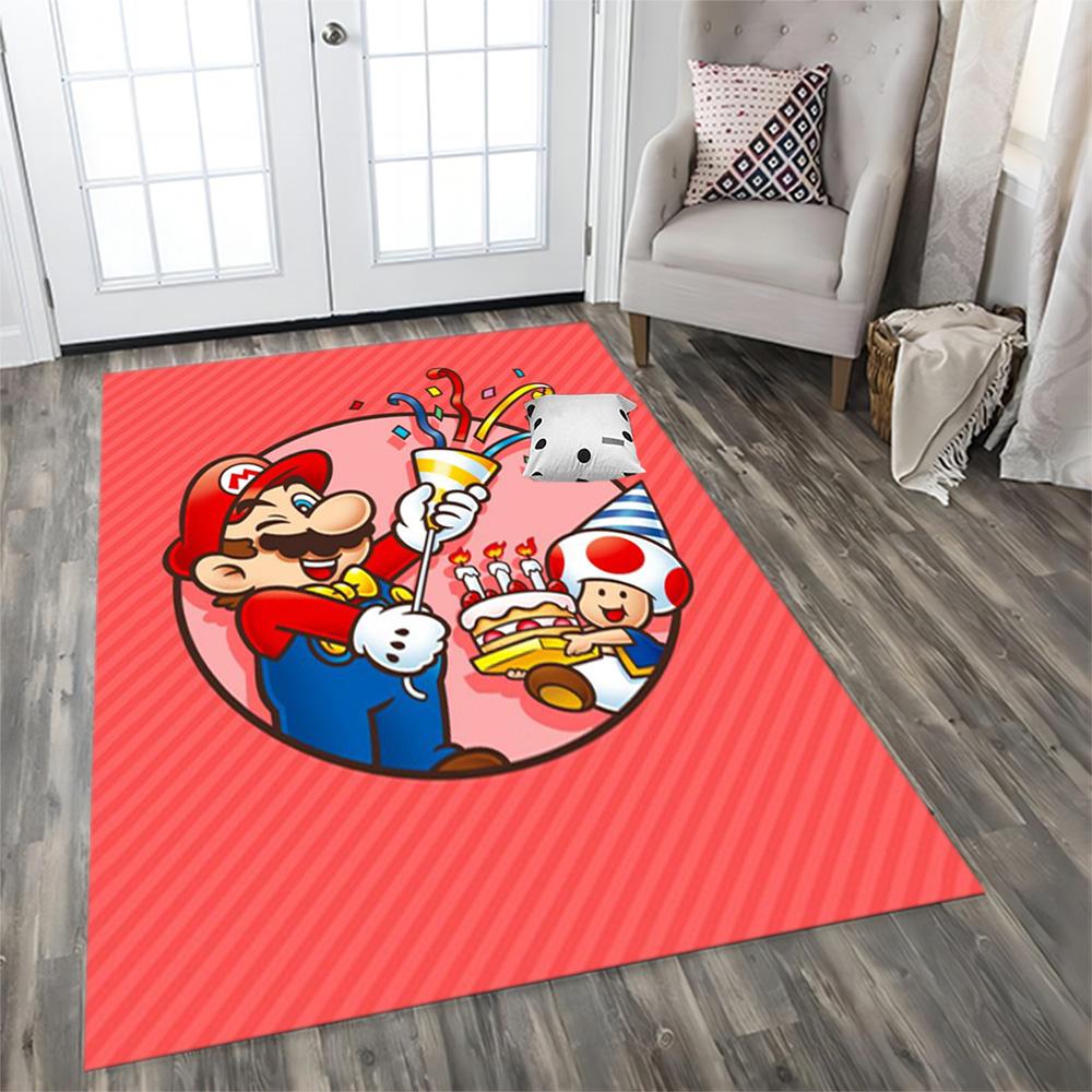 Super Mario Adventure for Living Room Rug, Bedroom, Study Room, Hallway Decoration, Perfect for Home Decoration or Holiday Gifts