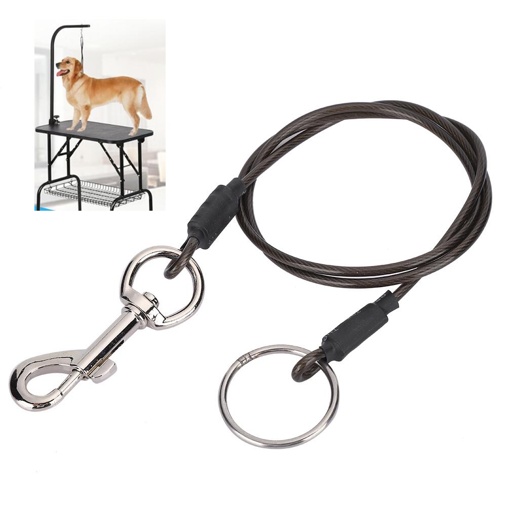 Wrapped Steel Wire Leash Pet Fixed Rope Grooming Cable Single Loop for Pet Shower Bathing
