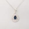 London Blue Topaz Gemstone 925 Sterling Silver Handmade Jewelry Pendant 1.40" For Wife PP-70-17
