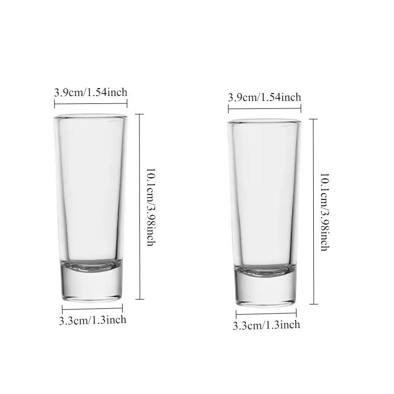 High End Transparent Cocktail Cup Exquisite Shot Glass High End Wine Glass Thickened Spirits Cup Party Drinkware Bar Accessories 2pcs