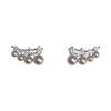 Sugar Cube Home, Early Spring New Manta Rose Light Pink Pearl Arc Earrings Light Luxury Delicate New Women