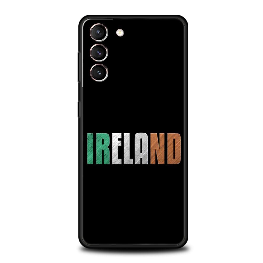 Ireland Flag Phone Case For Samsung Galaxy S25 Edge S24 S23 S22 Ultra S20 S21 FE 5G S10 S9 Plus S10E Soft Cover