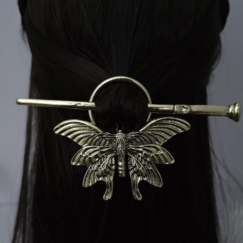Gotisk Mote Punk Møll Insekt Hårpinne Jente Hårtilbehør Kvinners Vintage Metall Spisepinner Nordisk Stil Hodeplagg