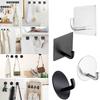 1/2/4/6pcs Stainless Steel Hook, Self Adhesive Towel Coat Hooks, Coat Rack Wall Mounted For Key, Towel, Bags, Cup, Hat