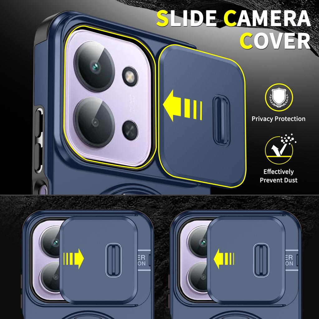 Ring Holder Case for Xiaomi 15T Pro 14t Poco X7 Pro 5G F7 Ultra X6 Mi15t Mi 15t Protection Cover Plastic Frame TPU Back Covers