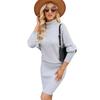 Women's Sweater Solid Color Long Knitted Dress Slimming Hip-hugging Turtleneck Sweater Dress Multi-color